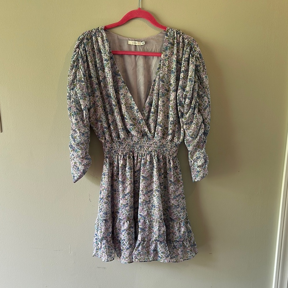 Black and White Ruffled Wrap Sundress